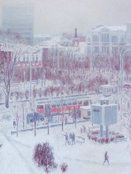 Картина:Зимний день в Ульяновске.