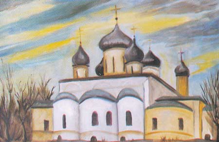 Картина:Федоровский монастырь в Переславль Залесском.