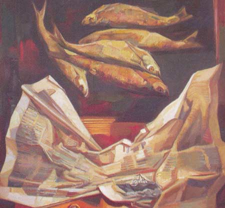 Картина:Натюрморт с рыбой.