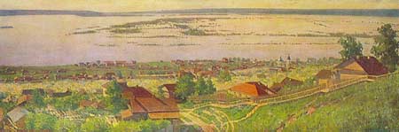 А. И. Трапицын. Весенний разлив у Ульяновска. 1927